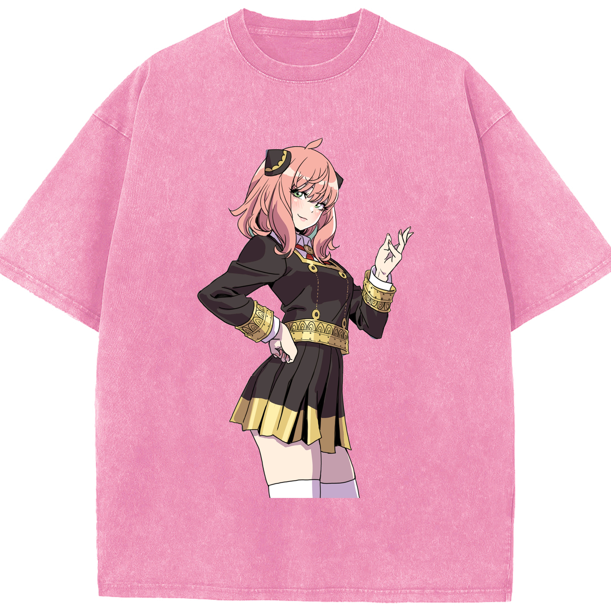 （画像用） SPY×FAMILY间谍家家酒 綿100% ヴィンテージ風 半袖Tシャツ（フロントプリント）